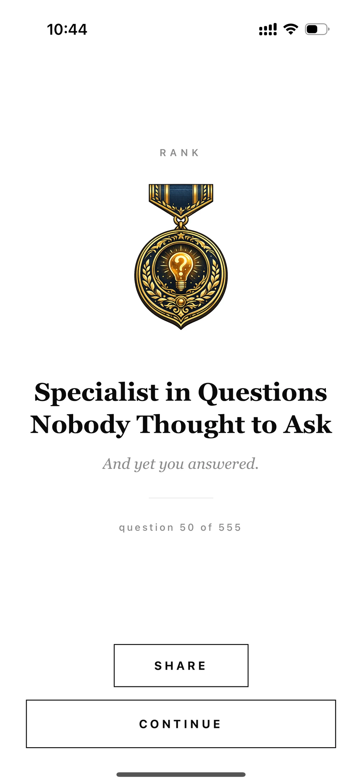 555 Unexpected Questions screenshot